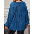 thumbnail image 2 of Cogild Plus Size Sweaters for Women - Long Sleeve Pleated Flowy Top for Casual & Work XL-5XL, 2 of 4