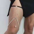 thumbnail image 3 of Thigh Chain Two Layers Elastic Rope Jewelry Sexy Sparkling Leg Chain for Club, 3 of 8