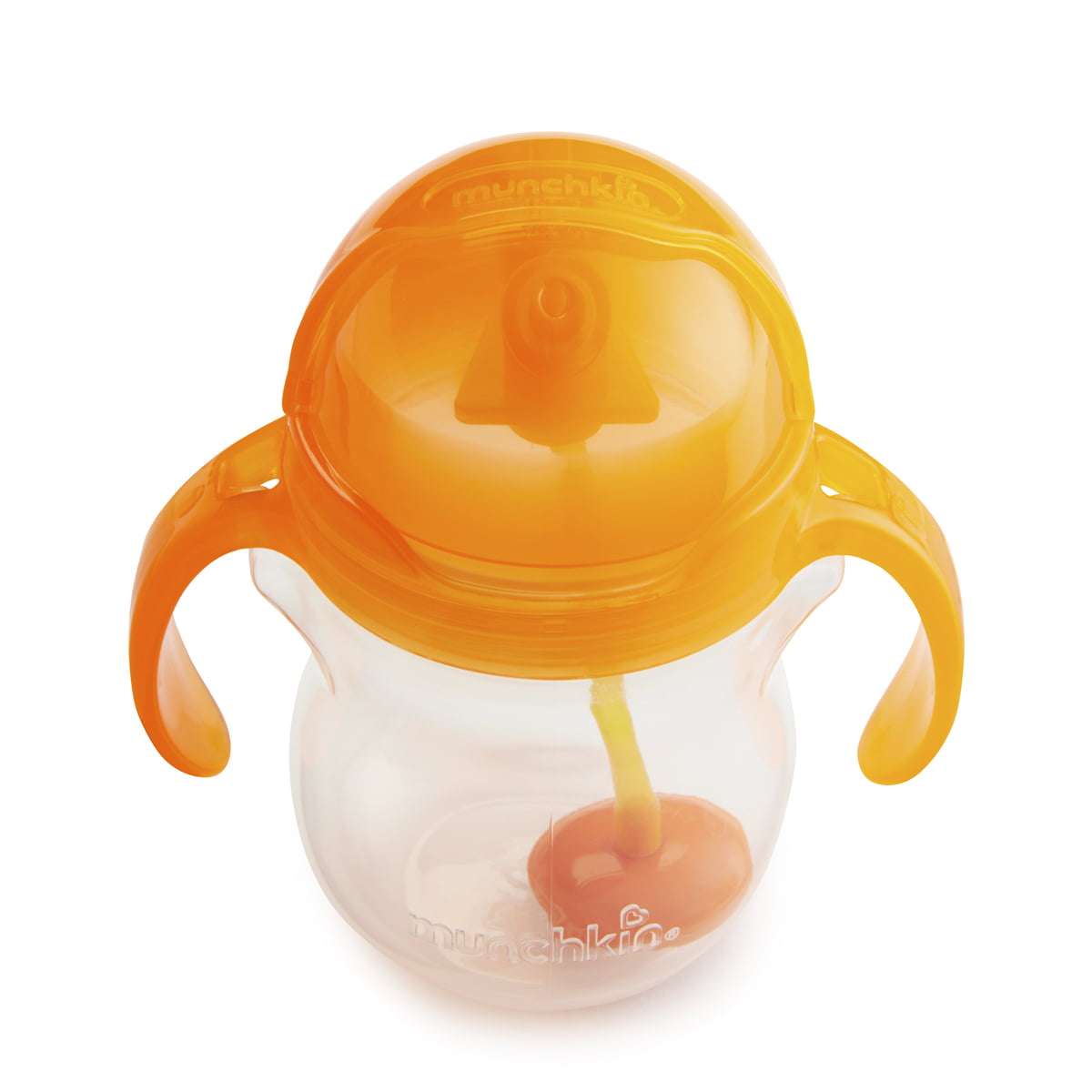 7 Ounce Orange Munchkin Click Lock Weighted Flexi Straw Trainer Cup