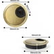 thumbnail image 4 of 2 Pack 60mm Metal Cable Grommets, Bronze Round Hole Cover for Desk Cable Management, 4 of 5