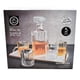 thumbnail image 4 of Juego de Decantador Licorera Tapa Hermética con 4 Vasos de Vidrio Grueso con Diseño de Relieve Líneas, Modelo Birmingham, Ideal para Vino o Whisky con Caja de Regalo, 4 of 5