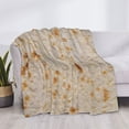 thumbnail image 3 of Zufioo Tortilla Print Horizontal Flannel Blanket, Anti-wrinkle, Anti-shrinkage, Anti-allergic Plush Blanket, Household Items Suitable for Bedroom-60"x50", 3 of 6