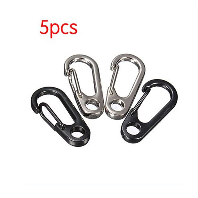 9 style Multi-color Aluminum Alloy Carabiner D-Ring Key Chain Clip Camping Keyring Snap Hook Outdoor Travel Kit He Qiyong unisex