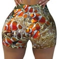 thumbnail image 2 of Pofeuu Cute Anemone Fish Print Workout Shorts for Women Scrunch Butt Lifting High Waisted Yoga Gym Seamless Booty Biker Shorts-Medium, 2 of 8