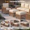 thumbnail image 3 of ELPOSUN 5-Piece Patio Furniture Set, All-Weather Open-Weave Wicker Outdoor Conversation Set, Thick Waterproof Cushions, for Garden and Backyard, Yellow & White, 3 of 10