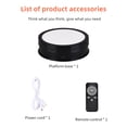 thumbnail image 2 of Riwcyla 20cm Motorized Rotating Display Stand Rotating Turntable 10kg/22lbs Load Capacity Rotatable Display Turntable with LED Light for Photography Products Display Live Video Show, 2 of 6