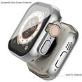 thumbnail image 5 of 2 Pack Hard PC Case with Tempered Glass Screen Protector Compatible with Apple Watch Series 10 42mm, Scratch Resistant Lightweight Full Coverage Cover for iWatch, 1 Silver + 1 Clear, 5 of 7