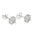 thumbnail image 6 of Terandius Iced Out Cubic Zirconia Screw Back Stud Earrings – 18K Gold or Silver Plated 9mm Round Micro-Pavé CZ Hip Hop Earrings for Men & Women, Hypoallergenic Unisex Jewelry, 6 of 8