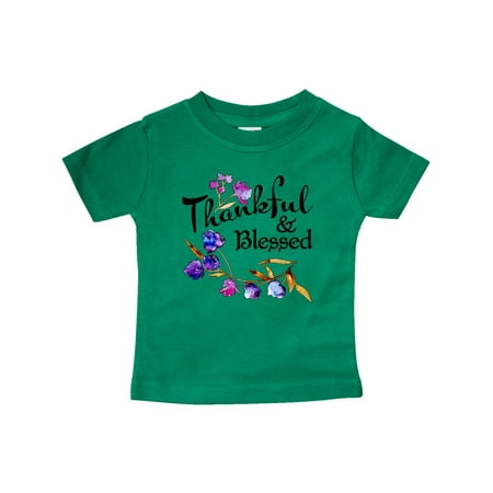 

Inktastic Thankful and Blessed Inspirational Saying with Flowers Gift Baby Boy or Baby Girl T-Shirt