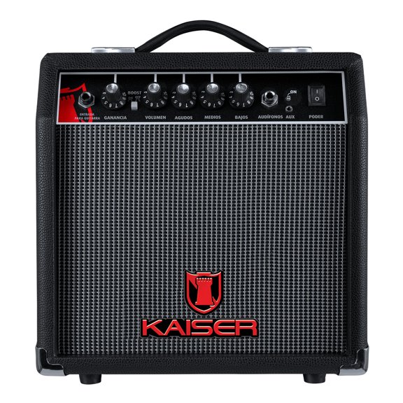 Amplificador para guitarra Kaiser 20W RMS 6,000 W PMPO KAG-2001 color negro