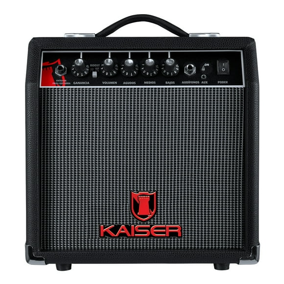 Amplificador para guitarra Kaiser 20W RMS 6,000 W PMPO KAG-2001 color negro