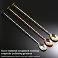 thumbnail image 2 of Electronicheart Cocktail Shaker Spoon Stainless Steel Long Handle Spiral Pattern Bar Stirring Mixing Spoon, Flat-tail Black, 2 of 8