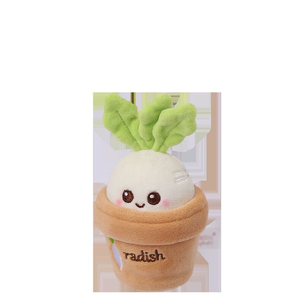 10cm cute/soft/creative cartoon/lawn potted radish plush toy/carrot doll plush pendant/children's birthday gift/home decorationwhite10cm Deng Xun unisex