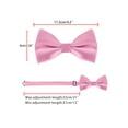 thumbnail image 3 of INSPIRE CHIC Men's Pre-Tied Bow Tie with Matching Pocket Squares Sets for Business Causal Pink One Size, 3 of 5