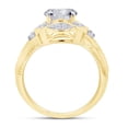 thumbnail image 4 of 1 3/4 Ct Round Cut Lab Created Moissanite Diamond Halo Engagement Wedding Ring In 14K Yellow Gold Over Sterling Silver(G-H Color,VVS1 Clarity,1.75 Cttw)-4.5, 4 of 7