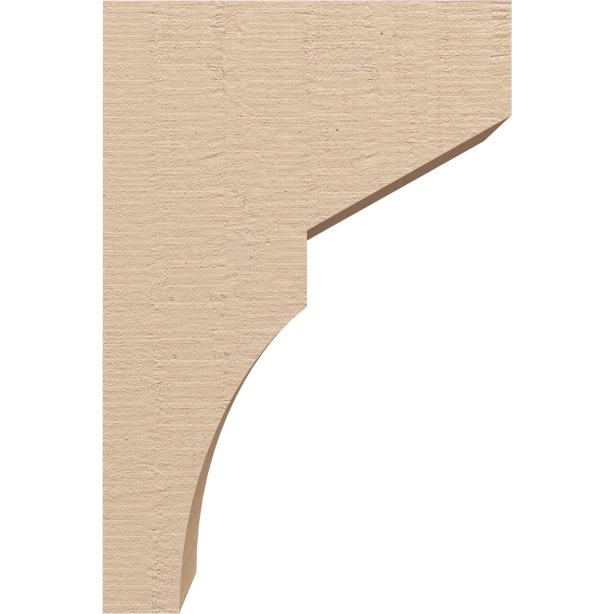 5"W x 10"D x 15"H Classic Monterey Rough Cedar Woodgrain TimberThane Corbel, Primed Tan