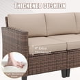 thumbnail image 2 of UDPATIO Patio Furniture Set, 7 Pieces Outdoor Furniture Sets with Rocking Swivel Chairs, Wicker Rattan Outdoor Conversation Set with Storage Table and Waterproof Covers for Backyard, Deck, Porch, 2 of 7