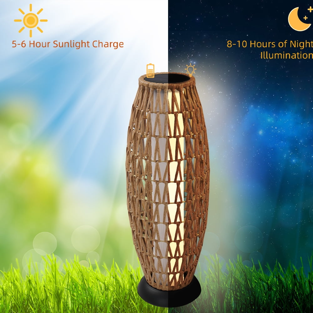 Grand Patio 29'' Solar Powered Integrated LED Outdoor Floor Lamp