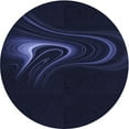thumbnail image 1 of Ahgly Company Machine Washable Indoor Round Transitional Night Black Area Rugs, 6' Round, 1 of 7