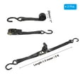 thumbnail image 2 of Correas de sujeción para transom de remolque de bote 1"x5', correas ajustables de ratchet de 1763lbs con gancho en S, Negro, 2 of 7