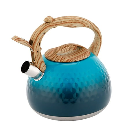 3000ml Blue Stainless Steel Tea Pot Whistling Kettle for Top Scalding