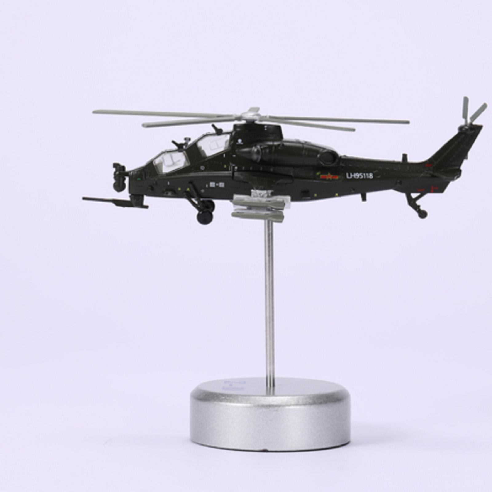 JIAHAOO Alloy Chinese WZ 10 Armed Helicopter Model 1/100 Scale Diecast Aircraft Aviation Collectible Static Display