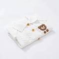 thumbnail image 6 of YIXPOH Newborn Baby Knit Romper Long Sleeve One Piece Bodysuit for Boys Girls Soft Breathable Knitwear 0-1 Months White, 6 of 9