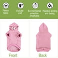 thumbnail image 3 of Sudadera para perro con capucha, ropa para mascotas de primavera/otoño/invierno, abrigo cálido rosa XXL, 3 of 7