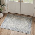 thumbnail image 6 of GENIMO 5'x7' Soft Persian Diamond Area Rug for Living Room, Machine Washable Non Slip Low Pile Rug for Bedroom Dining Room, Dusty Blue, 6 of 7