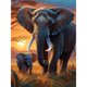 thumbnail image 1 of 5D DIY Taladro Diamante Pintura Elefantes Kit Del 30x40cm, 1 of 9