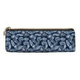 thumbnail image 2 of Goofa Tropical Leaves Pattern Pencil Case Portable Stylish Triangle Pencil Pouch with Zipper Leather Cosmetic Pouch Bag Makeup Cosmetic Pencil Pouch, 2 of 9