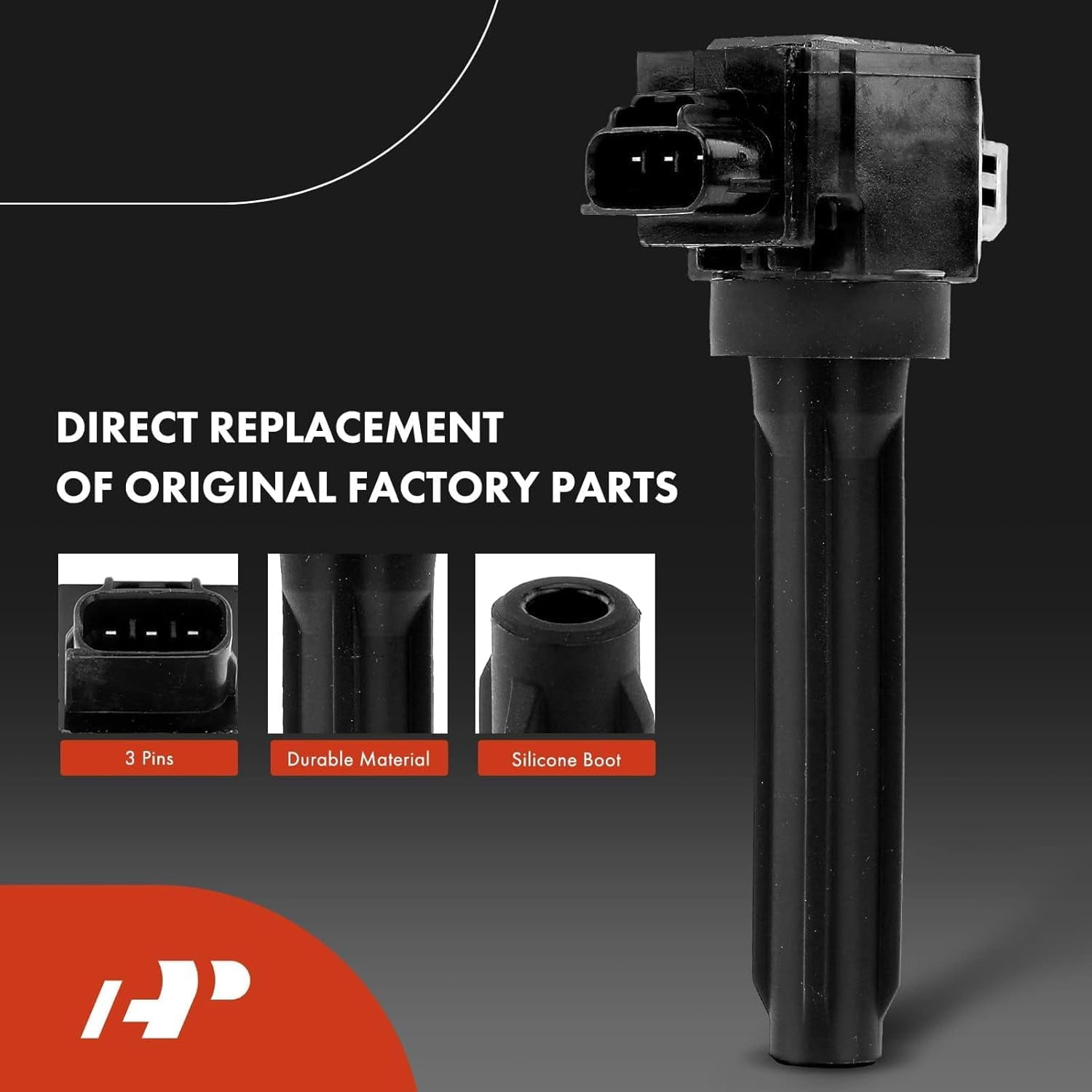 A-Premium Set of 3 Ignition Coil Pack and Iridium Spark Plugs Compatible with Mitsubishi Mirage 2014-2015 L3 1.2L Replace# 1832A057