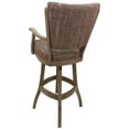 thumbnail image 2 of Classic Wood Swivel Counter 26" Stool with Arms - Watusi Red Fabric - Whitewash, 2 of 2