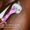 thumbnail image 4 of Flamingo Women's Moisture Plus Razor Set with Razor Handle, 2 Blade Refill Cartridges, and Shower Holder, Fig, 4 of 11
