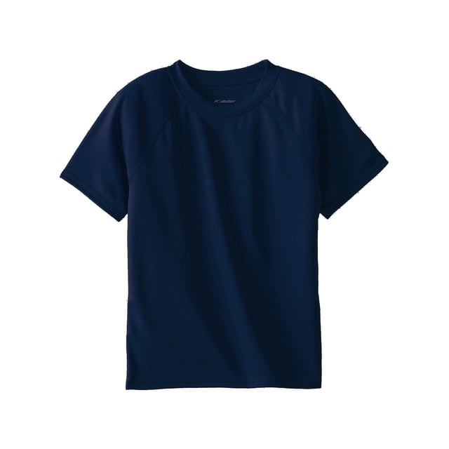 Kanu Surf Boys' Short Sleeve UPF 50+ Rashguard Swim Shirt, Solid Navy, 2T