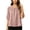 Pink, variant on Women's Spring Summer Loose Half Sleeve Pullover Round Neck Blouse – Casual Breathable Short Sleeve Top for Daily