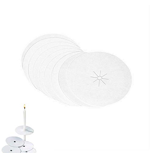 D'light Online Drip Protector 150 Paper Bobeche Candle Holder for Candlelight Vigil, Church