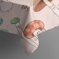 thumbnail image 5 of Red Mushroom Cartoon Light Pattern Square Tablecloth,Waterproof Square Table Cover,Wipeable Spillproof Washable Table Cover for Home Kitchen Party Decor 52"x52"(132x132cm), 5 of 6