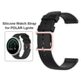 thumbnail image 2 of 20mm Silicone Smart Watch Strap for POLAR Ignite Replacement Band (Black), 2 of 8