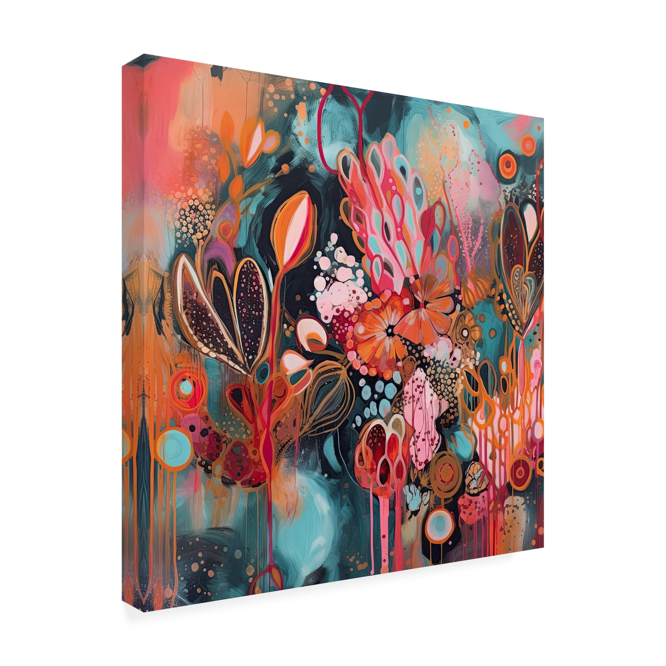 Canvas Wall Art - Sasha 'Impulsive I' Wall Art for Living Room, Bedroom, or Office Décor by Trademark Fine Art - 18 x 18 Inches