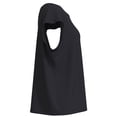 thumbnail image 3 of Blusa George para Mujer con Cuello Redondo, Manga Corta con Cortes Negro Talla G, 3 of 4
