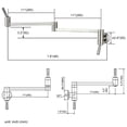 thumbnail image 4 of WOWOW Brass Pot Filler Faucet Kitchen Sink Wall Mount Brushed Nickel Folding Faucet, 4 of 6