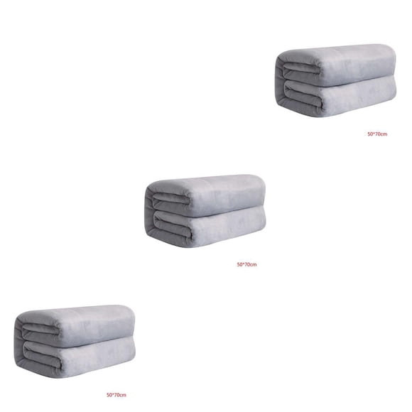 Manta de franela Injueey para adultos y niños Gris 50x70cm