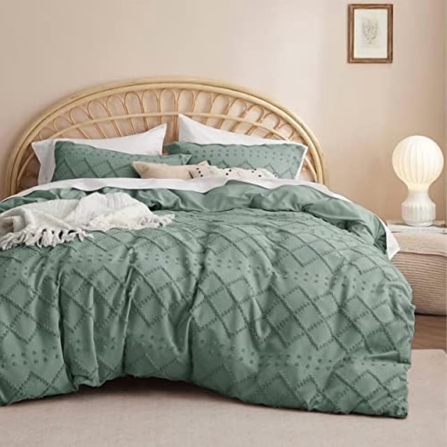 Housse de Couette Boho Format Grand Literie Boho Housse de Couette Grand Tuftée pour Toutes les Saisons Broderie Shabby Chic Literie Maison Couette Non Incluse ( x &#;)