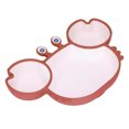 thumbnail image 1 of Crab Suction Plate 3 Sections, Cute Shape, Non Slip Base, Easy to Use for Babies 6 Months, 1 of 8