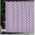 thumbnail image 3 of Ambesonne Floral Shower Curtain, Asters and Silhouettes Art, 69"Wx70"L, Dark Indigo Pale Pink, 3 of 4