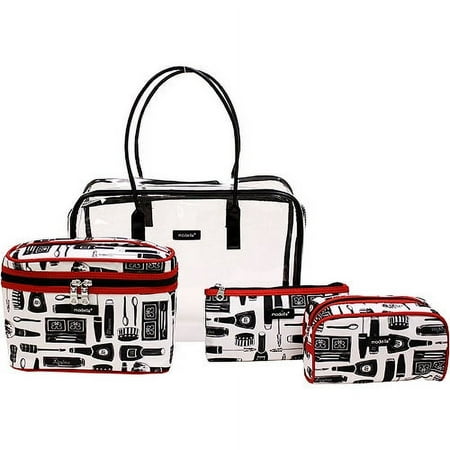 Makeup Madness Tote Set by Modella, 4-Piece Set Plus Bonus