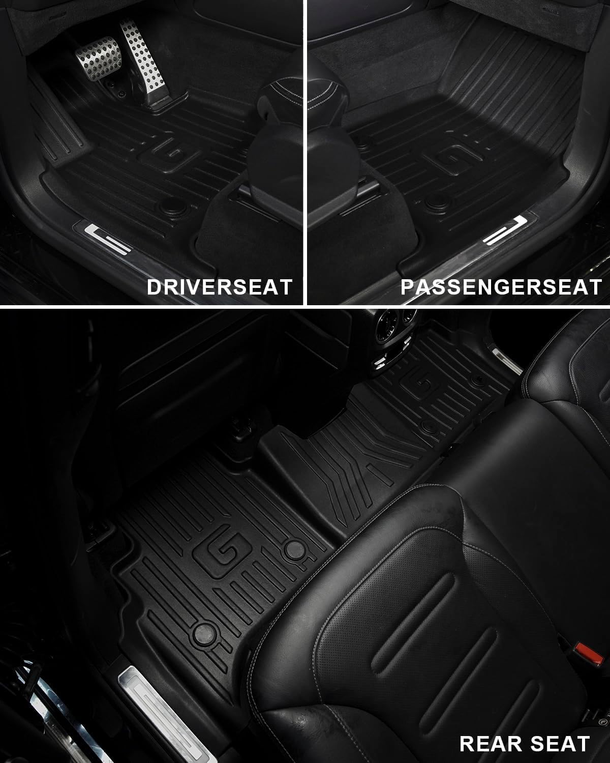 AOMSAZTO Floor Mats & Cargo Mats Fit for 2019-2024 2025 Mercedes-Benz G Class/G500/G550/AMG G63 - 1st & 2nd Row All Weather Protection Automotive Floor Liner Trunk Mat, Car Accessories