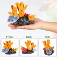 thumbnail image 4 of Unique Bargains Aquarium Coral Reef Decor Artificial Coral Reef Decor for Goldfish Fish Tank 4.72"x2.76"x3.74" Orange, 4 of 6