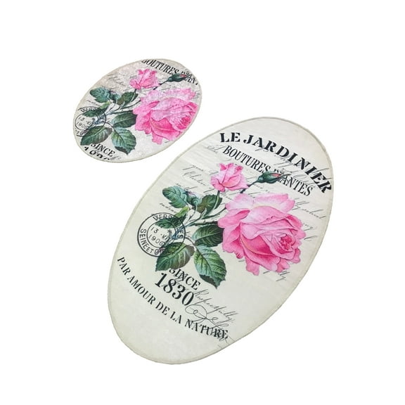 Antiallergic 2 Piece Non-Slip Bath Rug Set